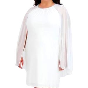 R & M RICHARDS PLUS SIZE CAPE DRESS